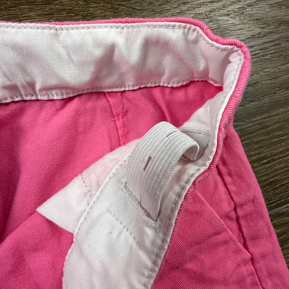 J. Crew Crewcuts Scallop Edge Chino Shorts Pink Sz 7 Button Closure Adjustable - Picture 8 of 10
